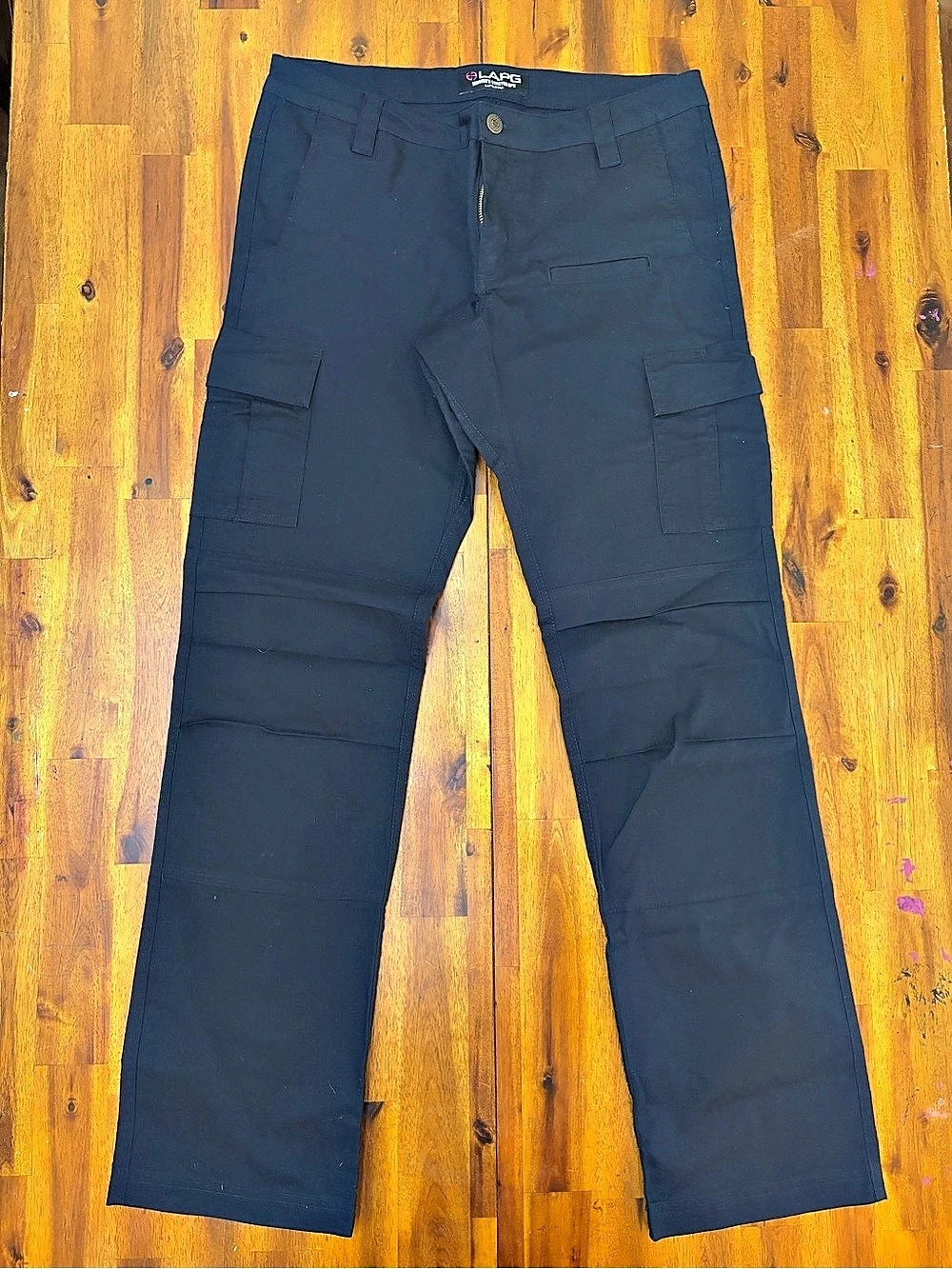 LAPG PT-WS2001 Women's Straight Leg Cargo Pants Blue Size 10 Long